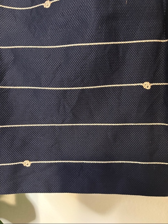 The Limited Navy Pencil Skirt with nautical knot Stripes and gold Zippers 6 - Picture 5 of 7